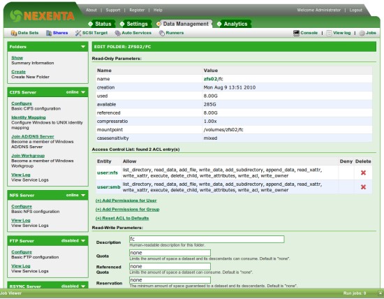 Trotz ADS-Integration muss der Verwalter die CIFS-Benutzernamen selbst in die Access-Control-Liste eintragen.