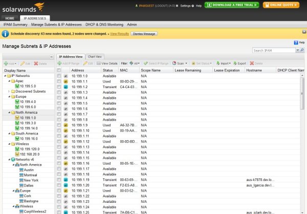 Solarwinds »IP Address Manager 3.0«