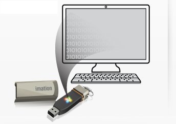 Sicherer Windos-7-Desktop auf USB-Stick mit »Stealth Zone 2.1« (Bild: Imation)