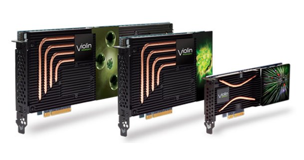 »Velocity«-PCIe-Flash-Karten bietet Kapazitäten von 1,37 bis 11 TByte (Bild: Violin Memory)