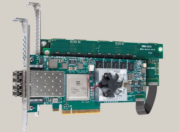 Dual-PCIe-Flash-Board »FabricCache« (Bild: Qlogic)