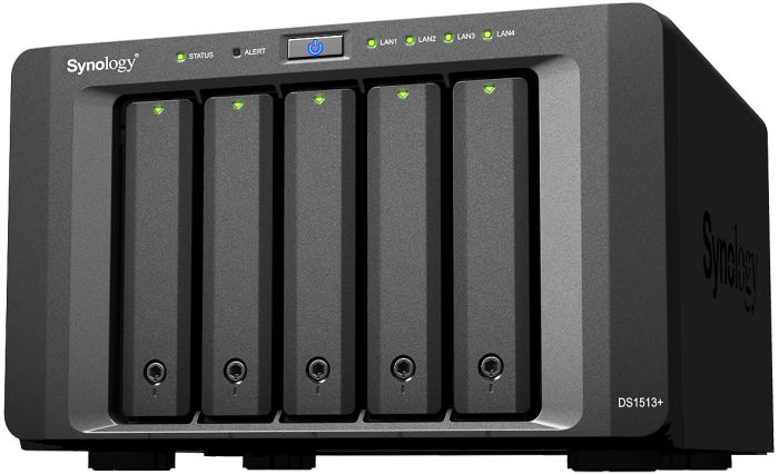 Schnelles NAS-System »DiskStation DS1513+« dank Link-Aggregation (Bild: Synology)