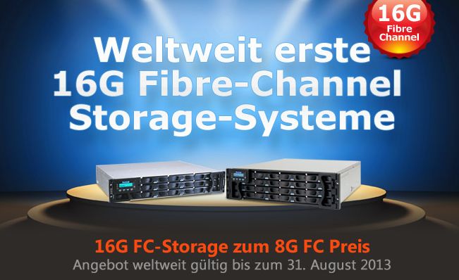 Sommer 2013 Aktion: 16-Gbit/s-FC-Systeme zu 8-Gbit/s-Preisen (Bild: Infortrend)