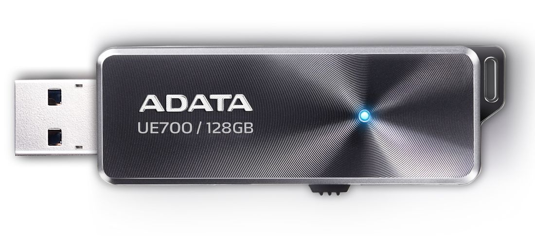 »UE700«-USB-Stick mit 128 GByte Kapazität (Bild: Adata)