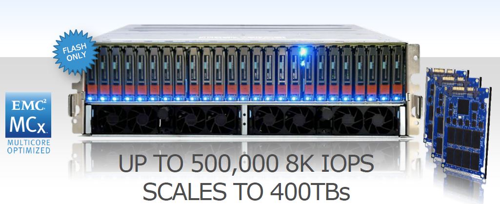 Flash-Only-Konfiguration VNX-F bringt bis zu 500.000 IOPS (Bild: EMC)