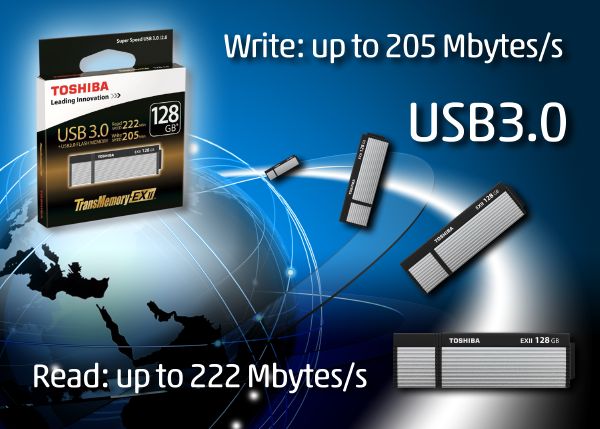 »TransMemory-EX II«-Sticks mit USB 3.0 (Bild: Toshiba)