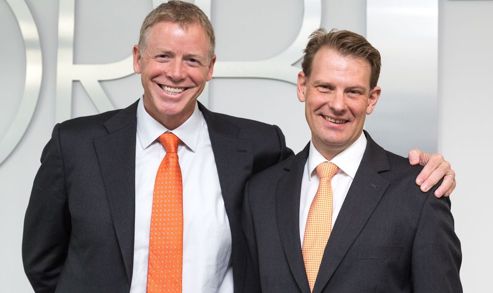 Ideale Partnerschaft (v.l.): Scott Dietzen, CEO, Pure Storage und Andreas Baumann, Geschäftsführer, Orbit