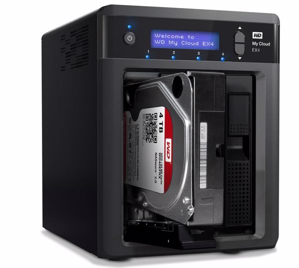 NAS-Modell »My Cloud EX4« mit vier Festplatten bestückbar (Bild: WD)