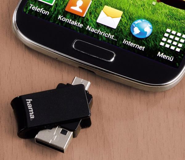 »Turn«-Dual-USB-Sticks in 8-, 16- und 32-GByte-Varianten erhältlich (Bild: Hama)