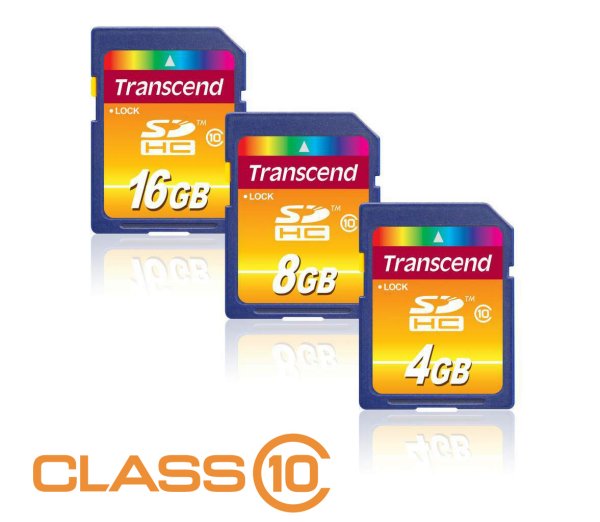 Transcend »Class 10 SDHC«-Speicherkarten