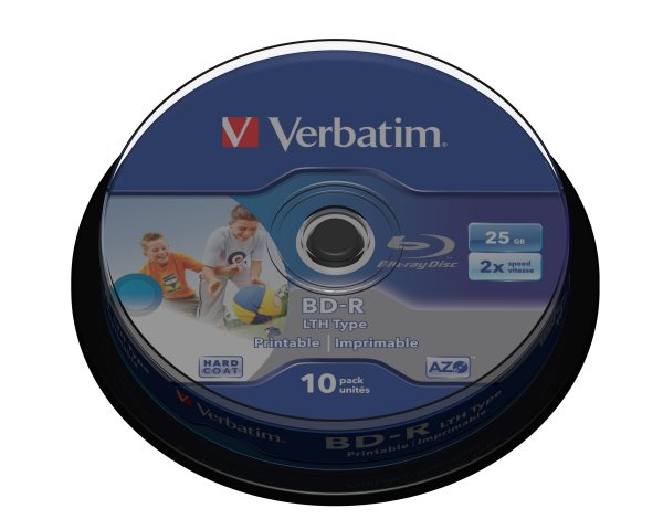 Verbatim Blu-ray-Disk mit bis zum Innenring bedruckbarer Oberfläche