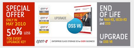 OPen-E »DSS V6«: kostet als Upgrade im Mai 2010 nur die Hälfte