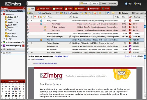 Collaboration-Suite »Zimbra Desktop2.0«