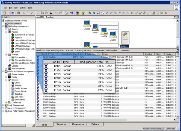 Deduplizierung mit »NetBackup 7« (Bild: Symantec)