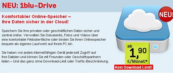 Online-Festplatte. »1blu-Drive« (Bild: 1blu)