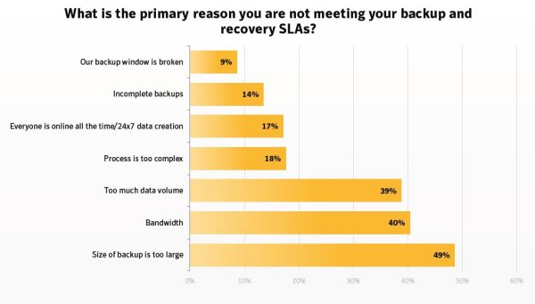 Gründe für das Nichteinhalten von Backup- und Recovery-SLAs (Bild: Symantec)