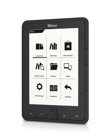 Trekstors eReader Pyrus mit Platz für 4.000 eBooks.