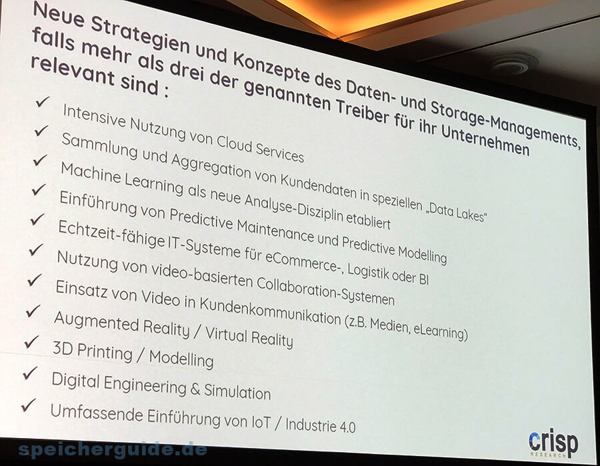 Treiber für neue Strategien und Konzepte des Daten- & Storage-Managements.