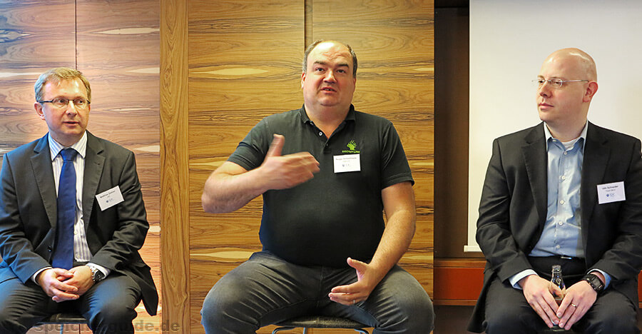 Mattias Zacher, IDC, Sergej Schlotthauer, Matrix42 und Udo Schneider, Trend Micro