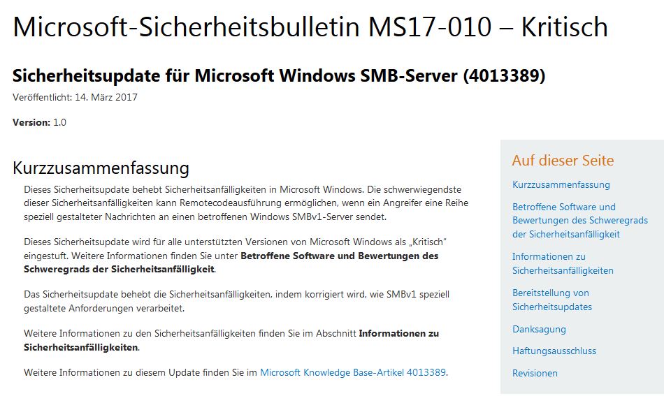 Einen Patch, um die Sicherheitslücke zu schließen, gibt es von Microsoft seit über drei Monaten (Bild: Microsoft)