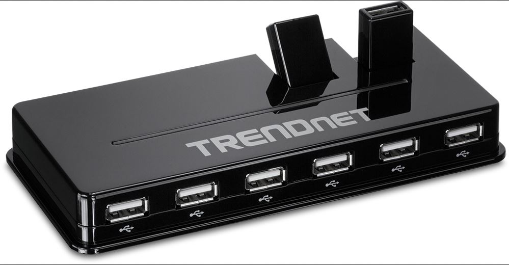 Anschluss des USB-Hub an PC erfolgt über Mini-USB (Bild: Trendnet)