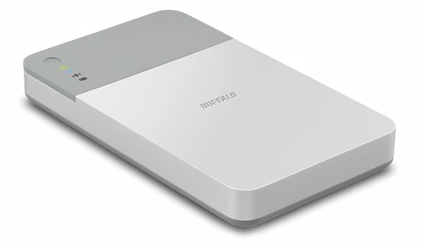 Mit 500 GByte oder 1 TByte verfügbar: WLAN-Festplatte »MiniStation Air 2« (Bild: Buffalo)