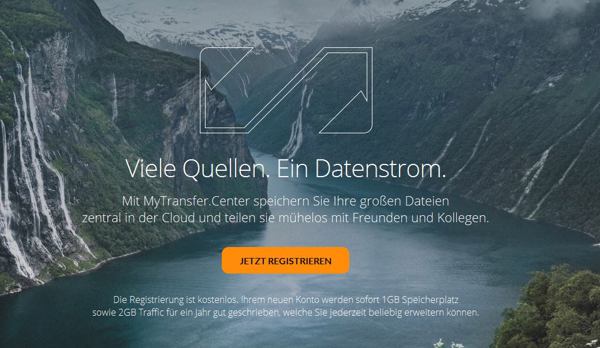 Startseite von mytransfer.center