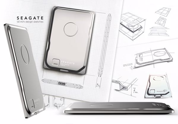 »Seagate Seven« mit extrem dünner, leichter und dennoch robuster Stahlummantelung (Bild: Seagate)