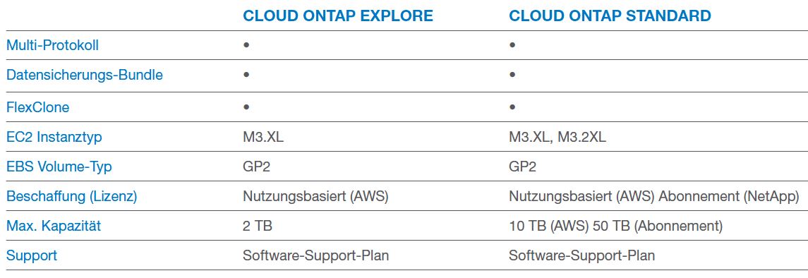 Von nutzungsbasierter Abrechnung bis zum Abo-Modell: AWS-Angebote mit Netapp-Cloud-Storage (Bild: Netapp)