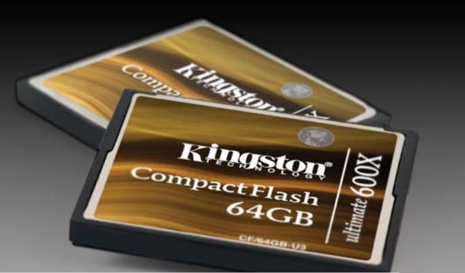 »CompactFlash Ultimate 600x«-Speicherkartenfamilie jetzt mit 64 GByte (Bild: Kingston)