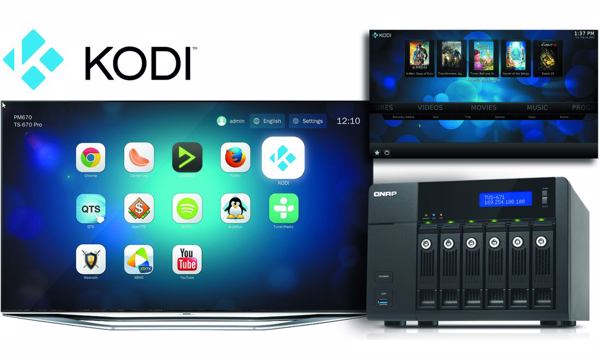 »Kodi Entertainment Center« ergänzt NAS-Systeme um Multimedia-Fähigkeiten (Bild: Qnap)