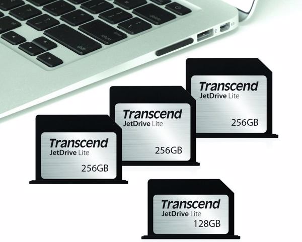 »JetDrive Lite«-Erweiterungskarten für den Kartenleserslot der MacBook-Modelle (Bild: Transcend)