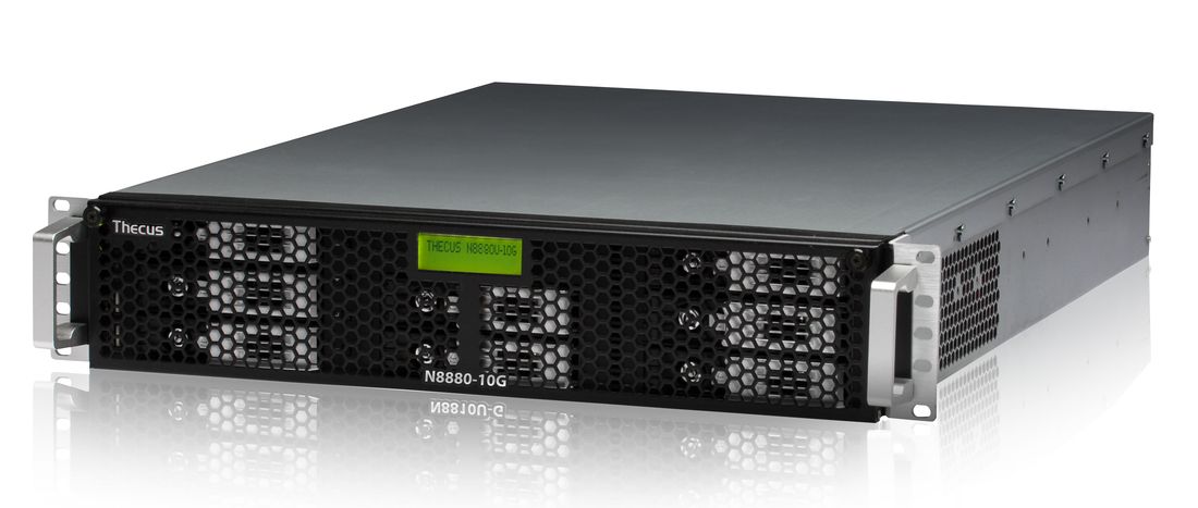 »N8880U-10G« ist ein Rack-NAS mit acht Einschüben (Bild: Thecus)