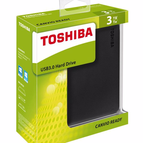 »Canvio Ready« mit 3 TByte in der Verkaufsverpackung (Bild: Toshiba)