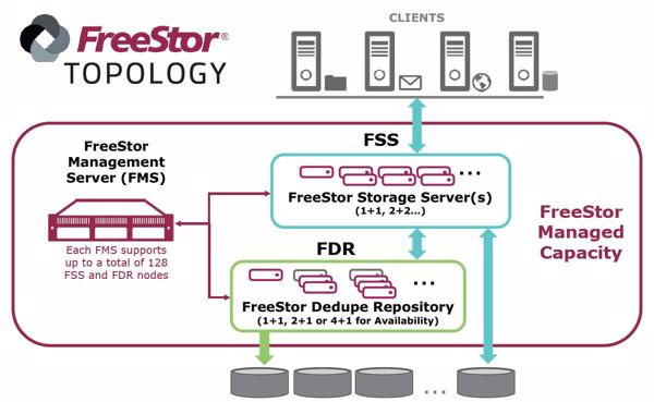 Die Topologie von »FreeStor« (Bild: FalconStor Software)