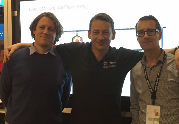 Vertragsabschluss: (v.l.) Bjoern Hoeger, Lead IT Solutions Architect, Cancom; Stefan von der Marwitz, Channel Manager DACH, Tintri; Michael Ostheimer, Partner Account Manager, Cancom (Bild: Tintri)