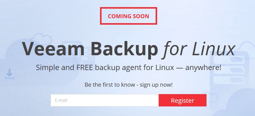 Registrierungs-Website für die Beta von »Veeam Backup for Linux«