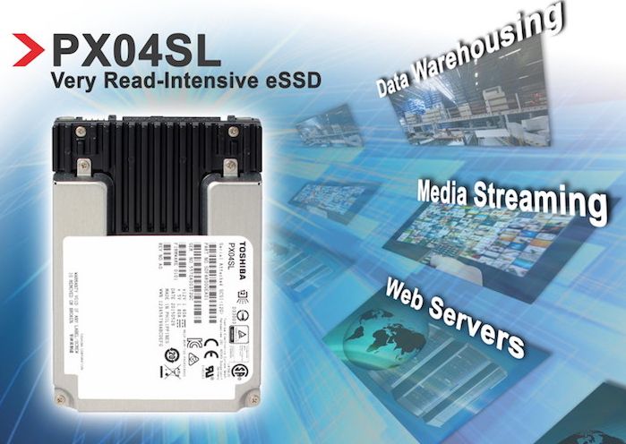 SAS-eSSD-Serie PX04SL schafft eine »Sustained Random Read Performance« von 270.000 IOPS (Bild: Toshiba)