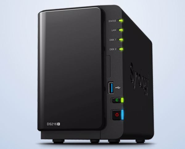 Das NAS-System »DiskStation DS216+« kommt mit integrierter Hardware-Verschlüsselung (Bild: Synology)