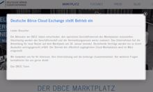 »Deutsche Börse Cloud Exchange« schließt ihre wolkigen Pforten