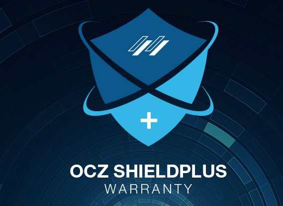 Logo der »ShieldPlus«-5-Jahres-Garantie mit Austauschservice (Bild: OCZ)