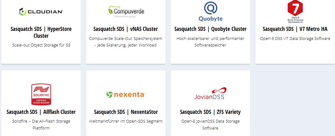 Sechs Storage-Softwarespezialisten sind mit sieben Lösungen beim »Sasquatch«-Start mit dabei (Bild: Rausch Netzwerktechnik)