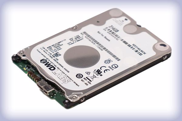 »WD PiDrive 314 GB« mit integrierten USB-Port (Bild: WD)