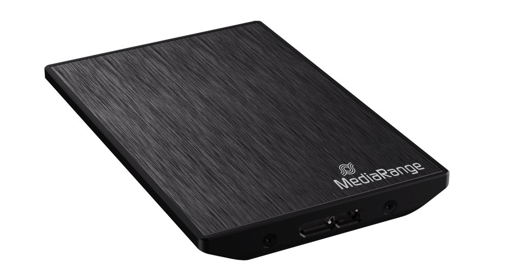 Externe SSD stylisch in schwarz eloxiertem Aluminium (Bild: Mediarange)