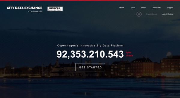 Portal zur Plattform »City Data Exchange« von Kopenhagen: Big Data in Reinform (Bild: Hitachi Insight Group)