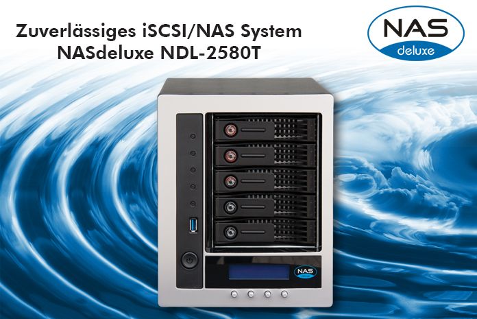 iSCSI/NAS-System »NASdeluxe NDL-2580T« eignet sich besonders für KMUs (Bild: Starline)