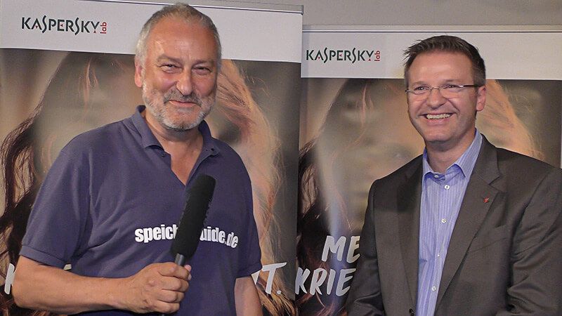 Holger Suhl, General Manager DACH bei Kaspersky Lab, im speicherguide.de-Video-Interview (Bild: speicherguide.de)