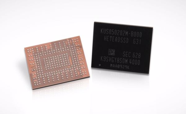 Nur ein Gramm schwer: 1-TByte-SSD im BGA-Gehäuse für ultrakompakte Notebooks und Tablets (Bild: Samsung)