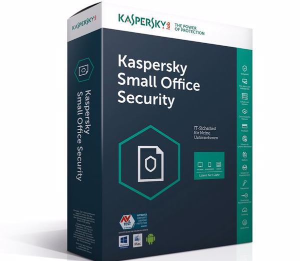 »Kaspersky Small Office Security«: Fünfplatzlizenz für ein Jahr für fünf Workstations, fünf Mobilgeräte und einen Dateiserver ist für 200 Euro brutto erhältlich (Bild: Kaspersky Lab)