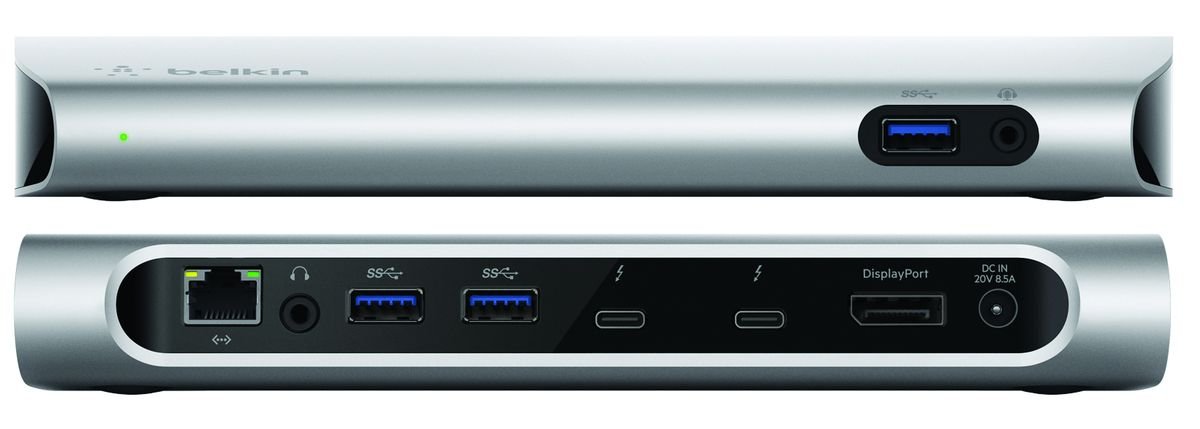 »Thunderbolt 3 Express Dock HD« hat viele Anschlüsse auch für die Max-Welt (Bild: Belkin)